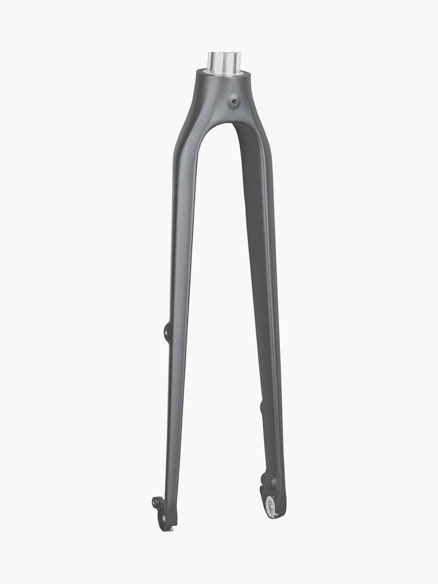 Trek FX 3 700c disc brake rigid fork in black and silver with 325mm length and 50mm offset, bike component.
