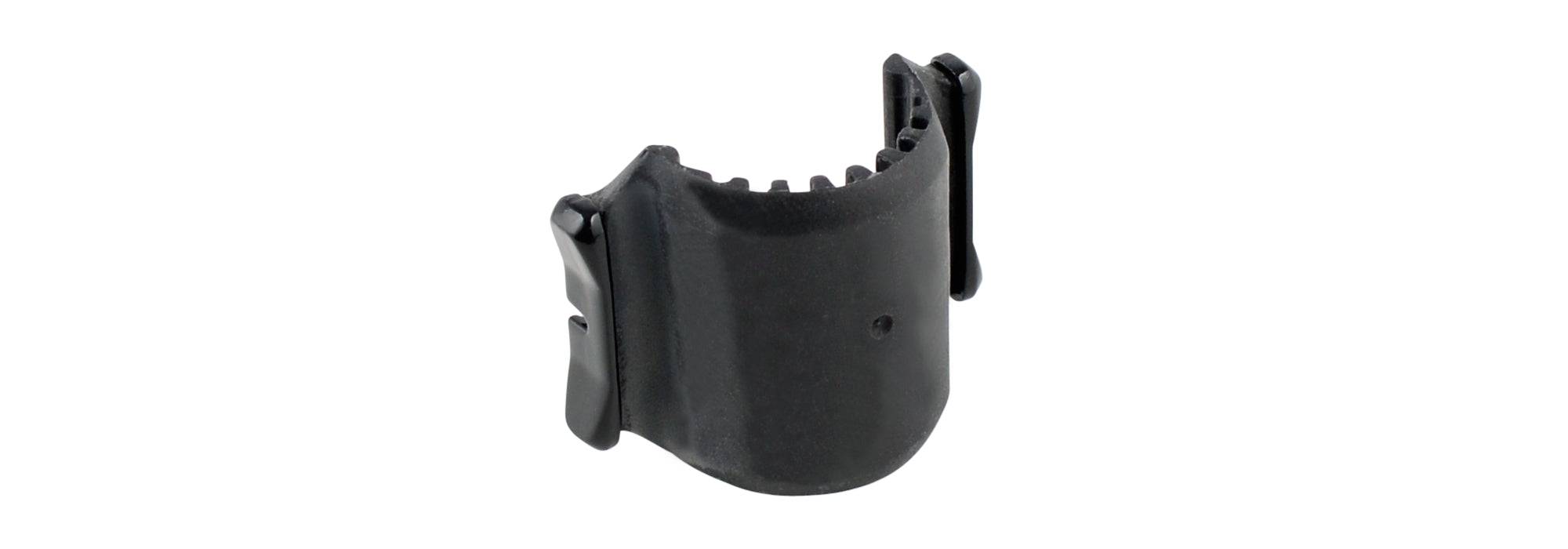 Black Trek Domane SLR IsoSpeed seatmast slider replacement component for Domane SLR bikes, shown on bike part.