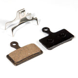Fibrax SH995 bicycle disc brake pads showing metal backing and brake pad material for reliable bike stopping power