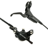Hayes Dominion T2 single brake kit with carbon disc and adjustable lever, precision disc brake system for mountain bikes.