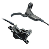 Hayes Dominion T4 single brake kit for disc brake systems with adjustable lever, featuring carbon components and sleek design.