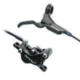 Hayes Dominion T4 single brake kit for disc brake systems with adjustable lever, featuring carbon components and sleek design.