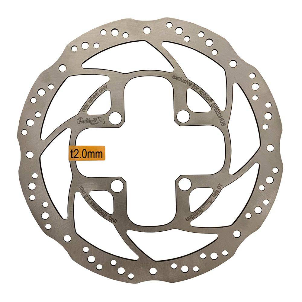 Rohloff Speedhub disc rotor hub spare component for bicycle maintenance, showing the metal rotor with mounting holes.