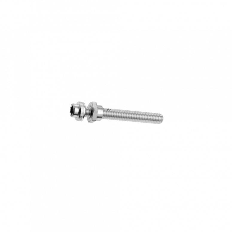 Brooks B17 Saddle Tension Pin with Nut, 60mm, for securing saddle fit, bicycle component part, black metal finish.