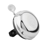 Adie Bells Classic Chrome Bike Bell with shiny chrome finish and durable handlebar mounting, stylish cycling accessory.