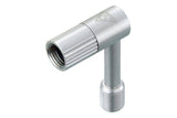 Topeak Pressure Rite gauge for air spring forks and shocks, accurately measuring air pressure with a compact inflation tool.