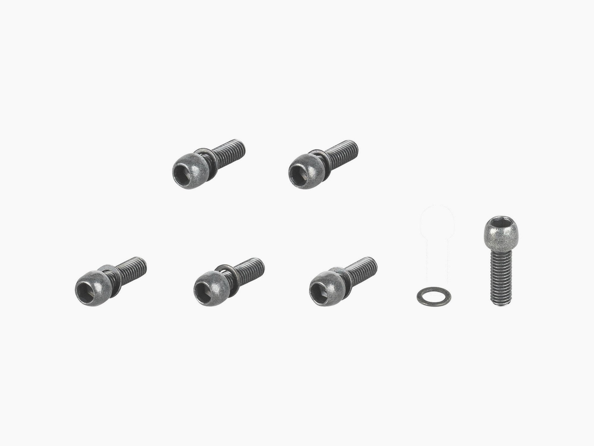Black Trek RCS Pro Stem fasteners with M5 x 15mm bolts for secure bike stem mounting, shown on a bicycle component.