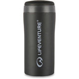 Lifeventure 300ml matte black insulated thermal mug, leak-proof travel cup, designed for hot and cold beverages on the go.