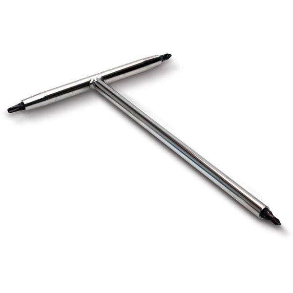 Motion Pro T-handle bit driver with Phillips #1, #2, #3 bits and magnetic hex drive for workshop use
