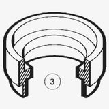 Park Tool 834 1-inch stepped cup CRS-1 replacement part for bike workshop maintenance, shown in a workshop setting.