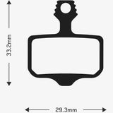Aztec e-Bike disc brake pads for Avid Elixir and Sram DB models, showing the brake pad components and branding.