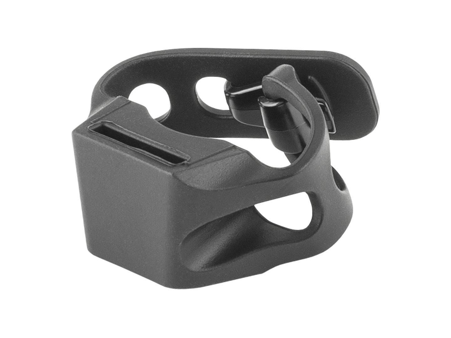Black Trek Clip Connect rear light bracket for bikes, universal fit bike accessory, attaches easily to bike frame.
