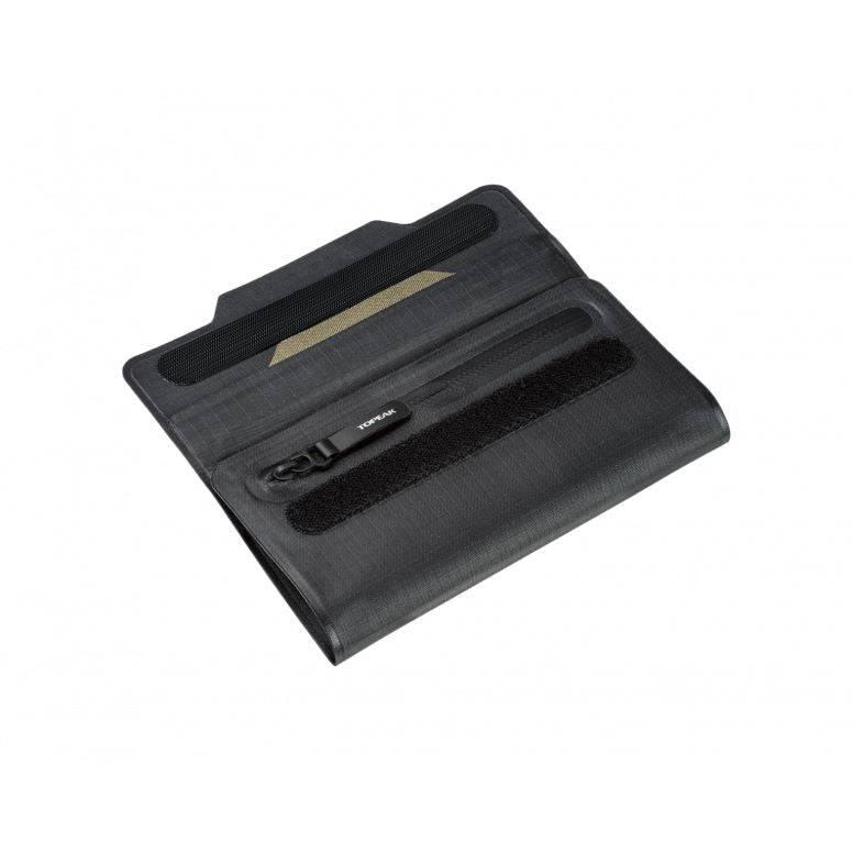 Topeak waterproof Phone Drywallet in black, designed to protect phones and essentials from water and dirt.