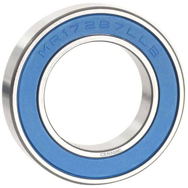 M Part ceramic bearing MR17287 LLB for bicycle hubs and wheels, showing the small, precise bearing with metallic finish.