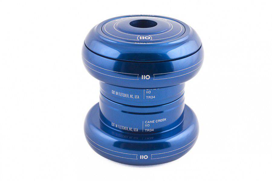 Cane Creek 110 Headset EC34/28.6 and EC34/30 black components with 16mm stack height for bicycle steering systems.