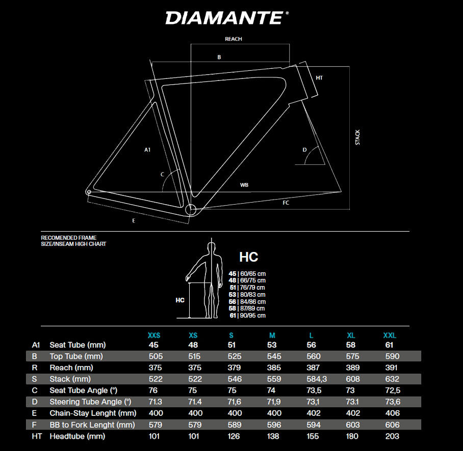 basso road frameset diamante frameset spectrum white p137787
