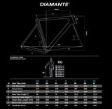 basso road frameset diamante frameset spectrum white p137787