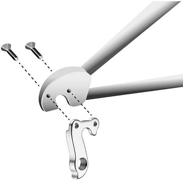 M Part gear hanger for Ghost, Hercules, Winora bikes, durable replacement bike component shown on the image.