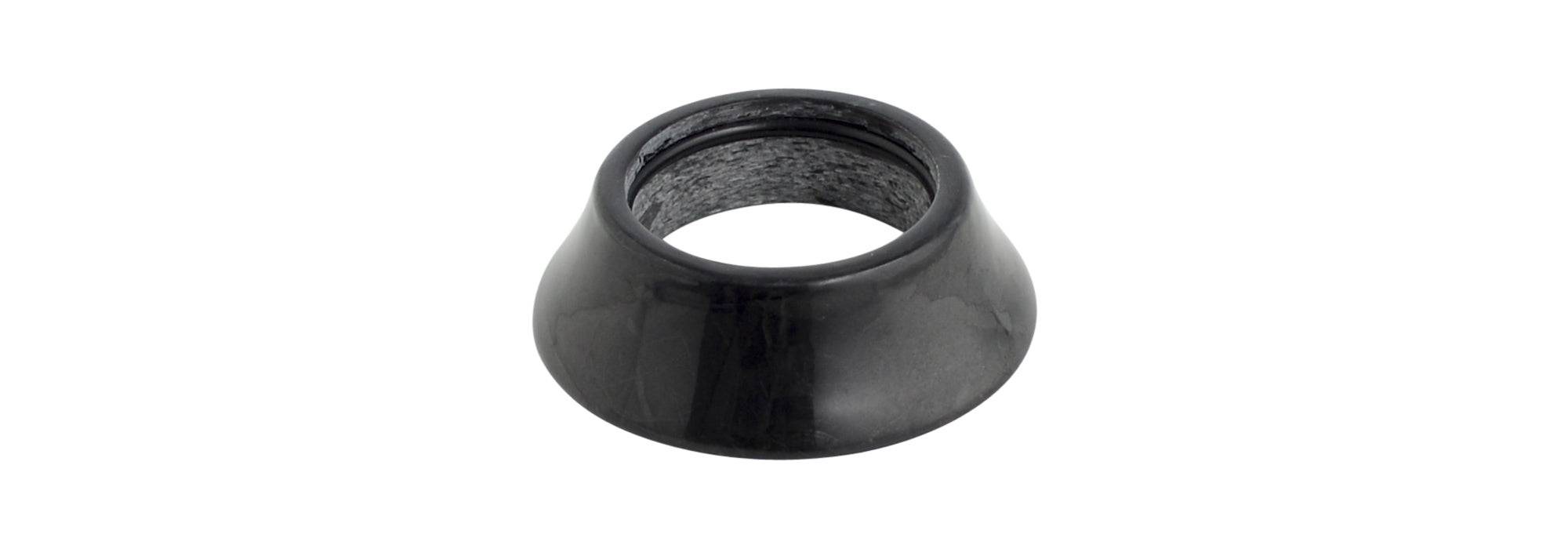Trek Domane SLR carbon headset top cover for front IsoSpeed system, bicycle frame spare component, black finish.