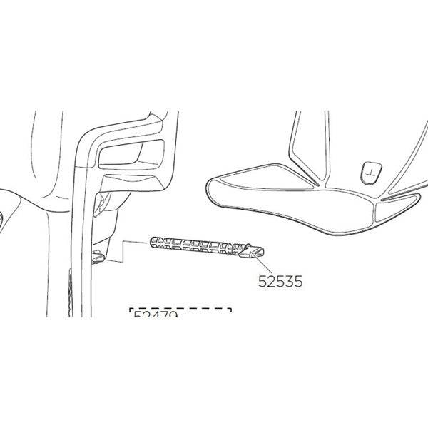 Thule RideAlong child seat length adjustment lever replacement, easy to install, shown in black with metal components.