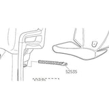 Thule RideAlong child seat length adjustment lever replacement, easy to install, shown in black with metal components.