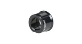 Black Bontrager Comp 12mm drive side axle end cap for 142mm old freehub, suitable for front and rear wheels.