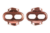 Crankbrothers Easy Release 2-bolt pedal cleats with adjustable fit and shims for cycling shoes and clipless pedals.