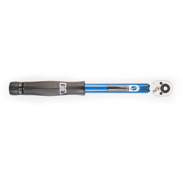 Park Tool TW-6.2 ratcheting torque wrench with dial adjustment, 3/8-inch drive, suitable for workshop use, 10-60Nm torque range.