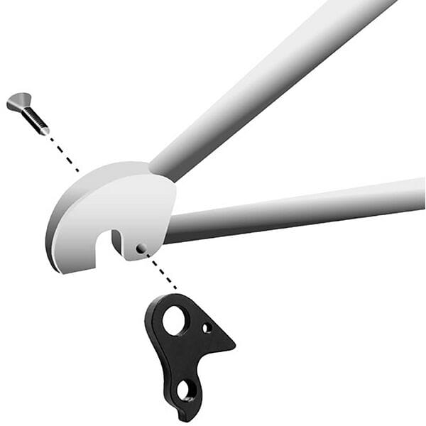 M Part Gear Hanger for Haibike bikes, durable replacement component for bike frame protection, shown in the image.