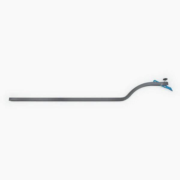 Park Tool FAI-2 Frame Alignment Indicator used in workshop for precise bike frame measurement and alignment.