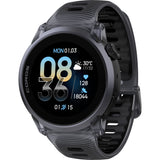 Black Coros PACE 4 GPS sport watch with AMOLED touchscreen and advanced running metrics, displayed on a clean background.