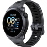 Coros PACE 4 GPS Sport Watch with AMOLED touchscreen and advanced running metrics, shown in black with crystal accents.