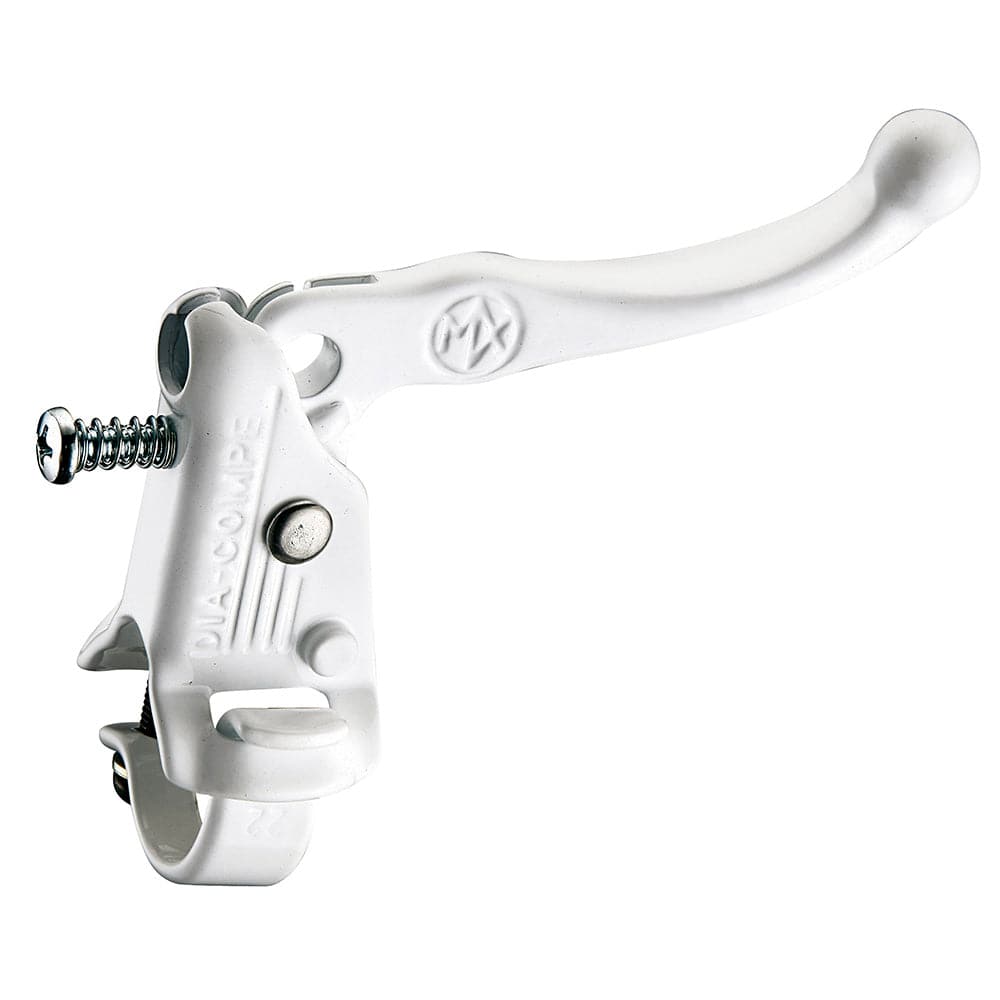 Dia-Compe Tech 3 MX121 BMX brake lever with split bar clamp, suitable for right or left hand, designed for BMX bike components.
