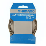 Shimano stainless steel inner brake wire for road bikes, 1.6 x 2050 mm, compatible with SLR systems, components for bike braking.