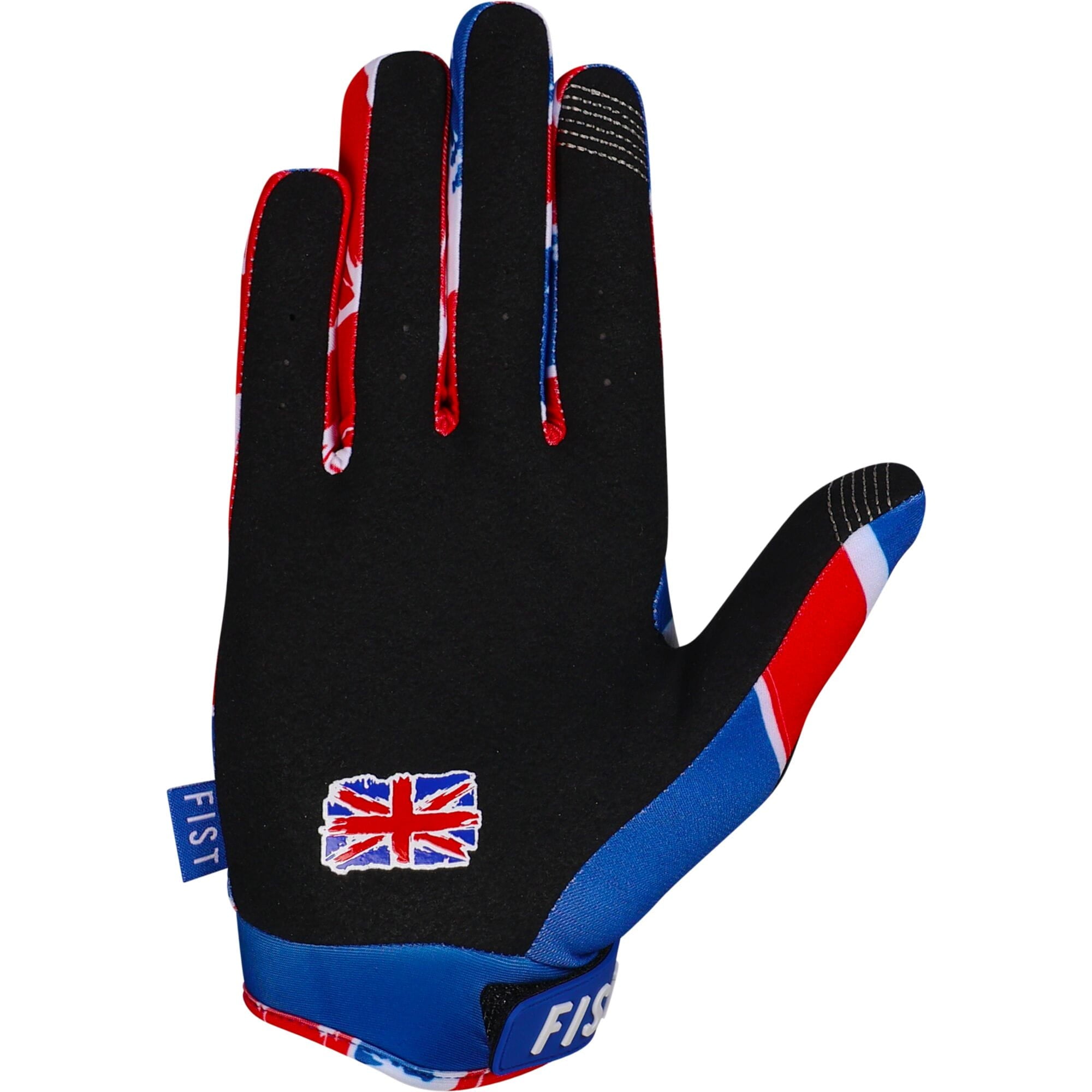 Fist Handwear Stocker gloves for BMX, MTB, scooter, and motocross adults, showing black and gray design with padded palms.