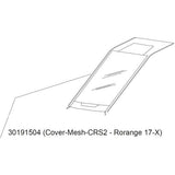 Orange Thule Cross 2 stroller weather cover providing protective rain and wind coverage for Thule Cross 2 model.