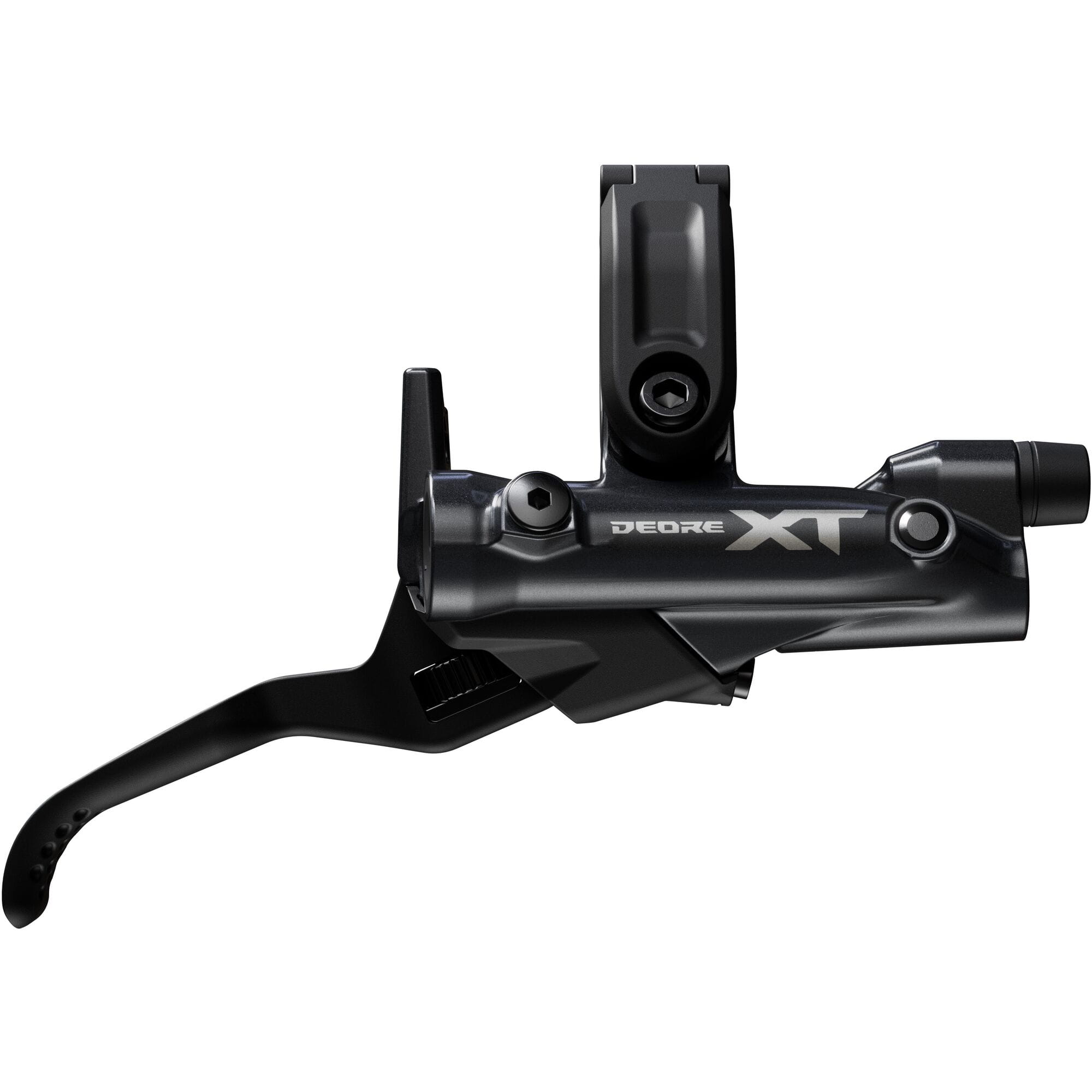 Shimano Deore XT BL-M8200 mountain bike brake lever with I-Spec EV compatibility, black finish, ergonomic design for precise control.