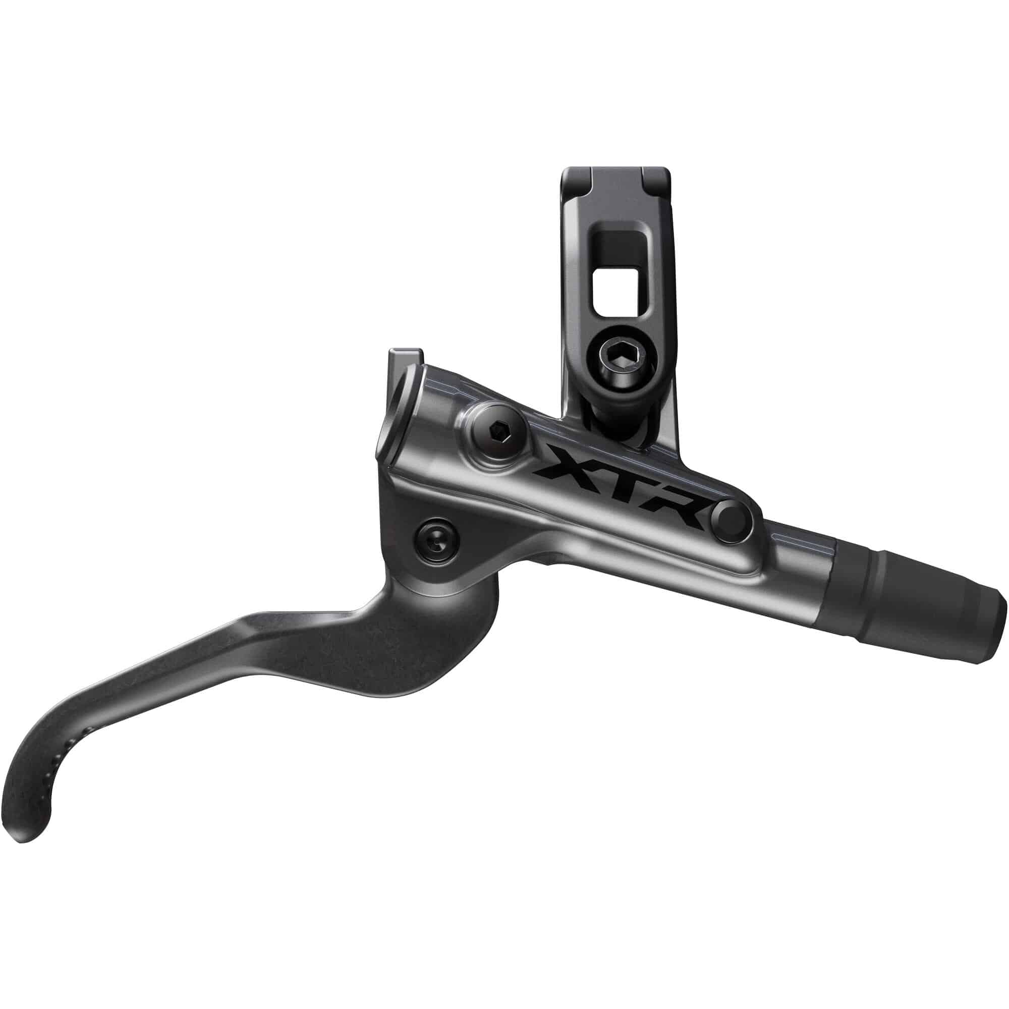 Shimano XTR BL-M9200 hydraulic brake lever for MTB with I-Spec EV mounting, black metal and plastic construction.