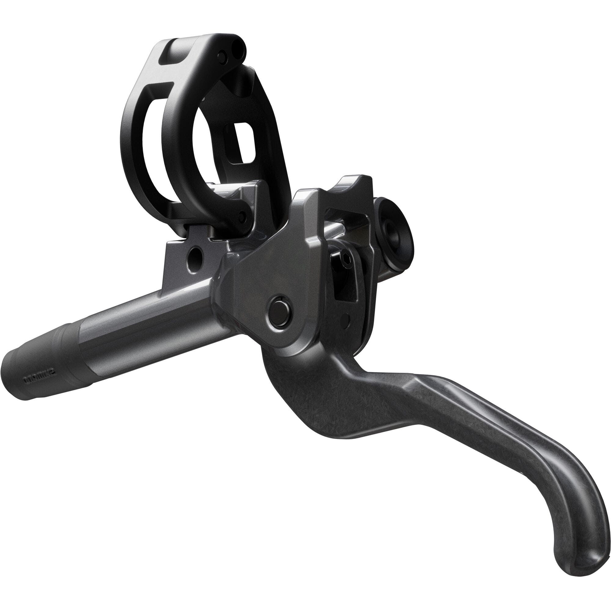 Shimano XTR BL-M9200 hydraulic brake lever with I-Spec EV mount for mountain biking components, shown in close-up.