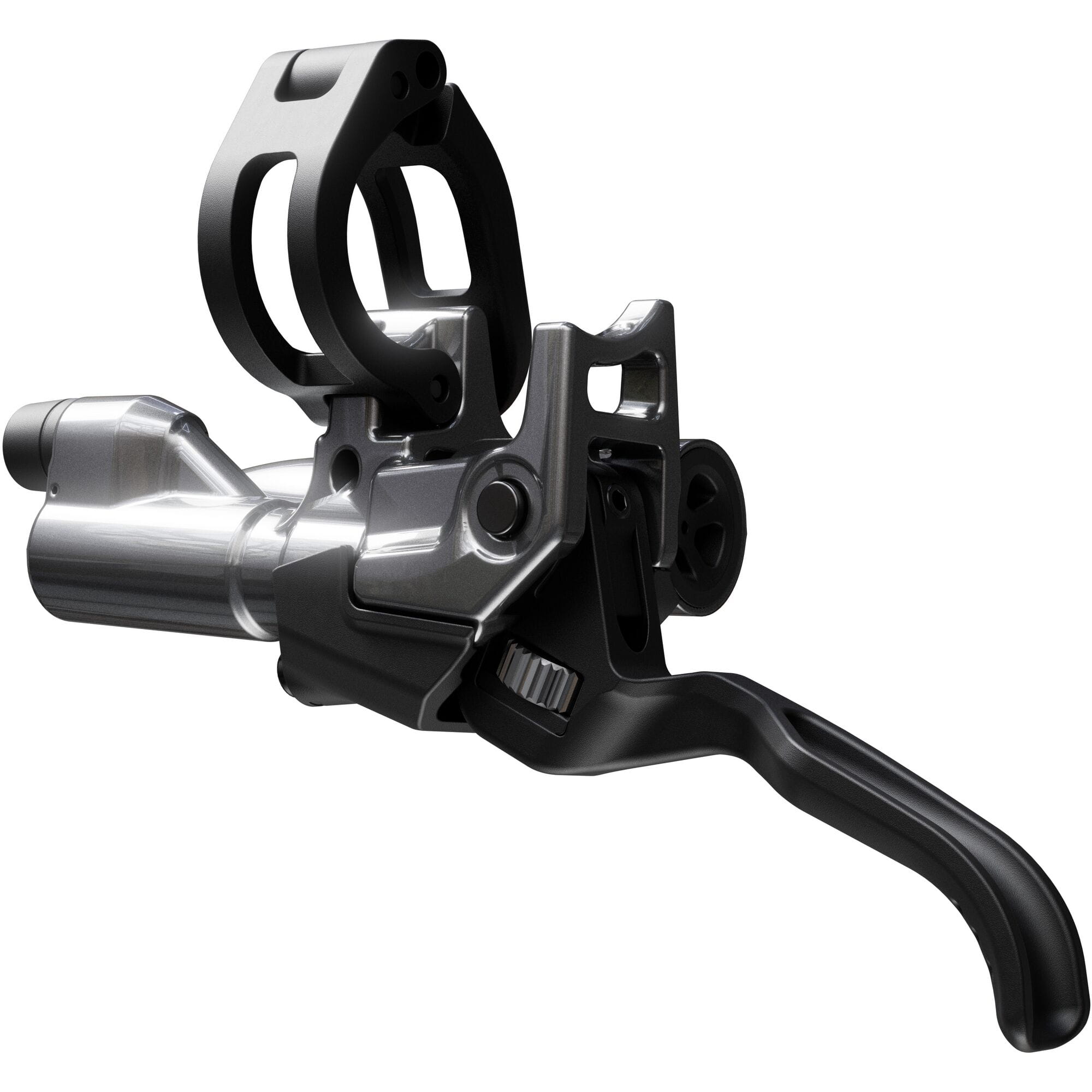 Shimano XTR BL-M9220 hydraulic brake lever for MTB with I-Spec EV compatibility, mounted on bicycle handlebar.