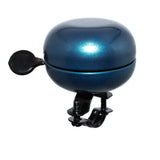 M Part Ding Dong bike bell on 22.2mm handlebars, retro steel design, loud 60mm bicycle bell accessory for cycling safety.