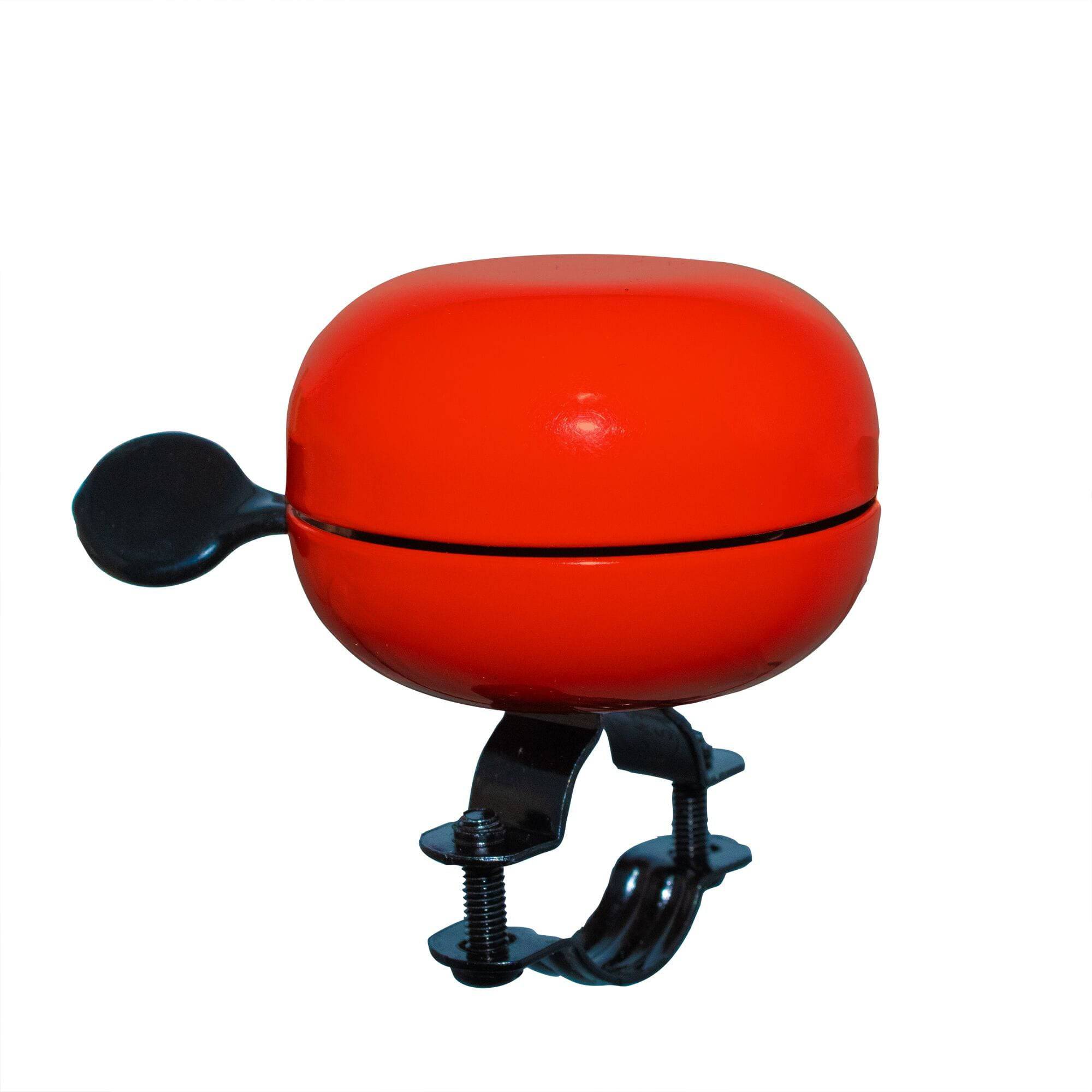 M Part Ding Dong bike bell on 22.2mm handlebars, retro steel design, 60mm loud ringing bicycle accessory.