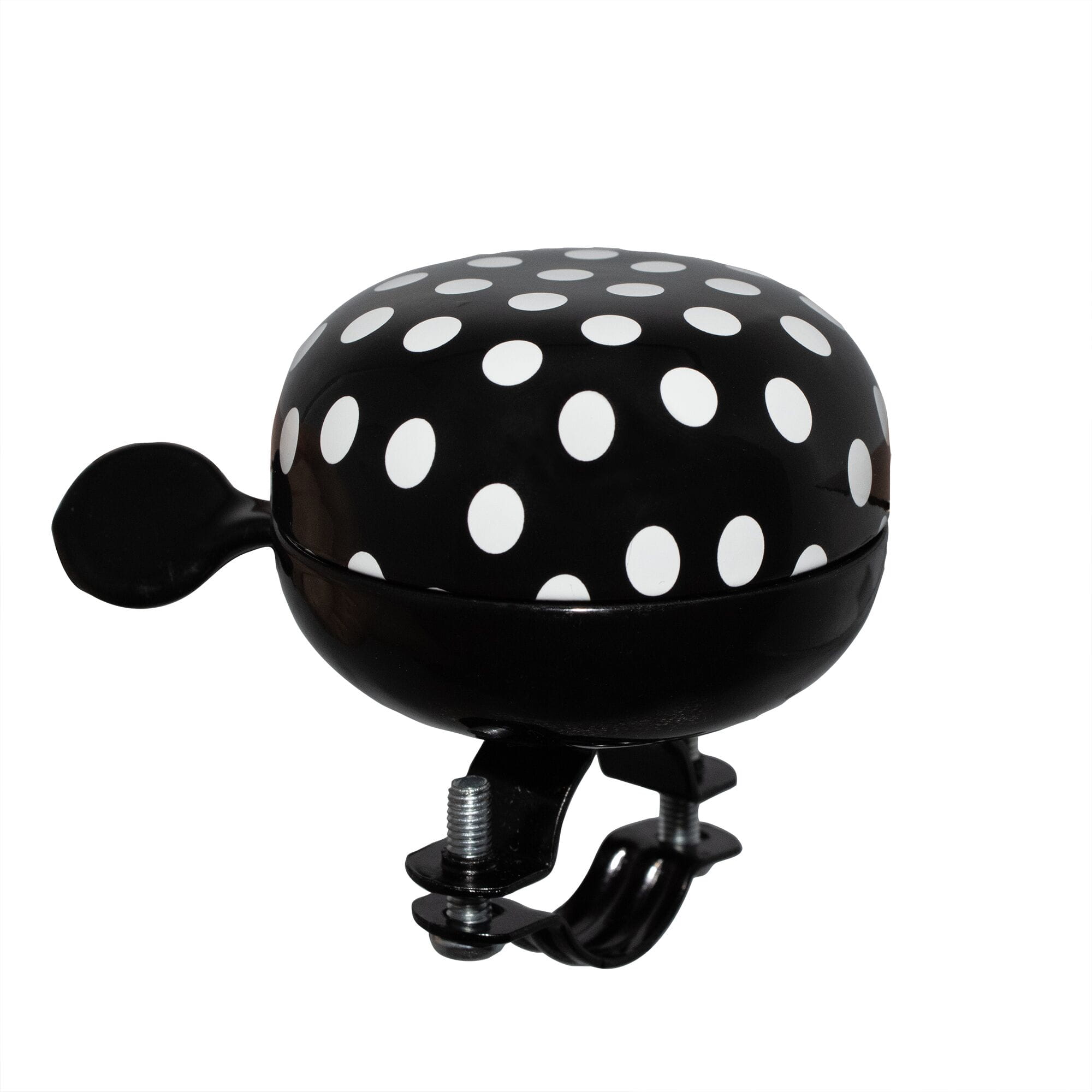 M Part Ding Dong bike bell on 22.2mm handlebars, 60mm retro steel bell with loud sound, bike accessories for cycling safety.