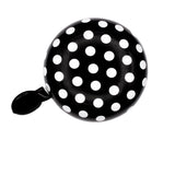 M Part Ding Dong bike bell mounted on a handlebar, featuring a loud 60mm retro steel design for 22.2mm bicycle handlebars.