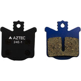 Aztec organic disc brake pads for Magura MT A2 and Tektro bikes, designed for reliable dry condition braking.