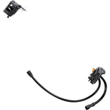 Shimano STEPS BT-E8035 e-bike battery mount without key, showing cables and mounting hardware for e-bike component.