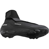 Shimano MW5 (MW502) DryShield MTB cycling shoes showing waterproof design, reflective accents, and warm, durable footwear for mountain biking.