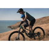 Kids Ride Shotgun 2.0 black child bike seat with handlebars, designed for safe and comfortable riding for kids.