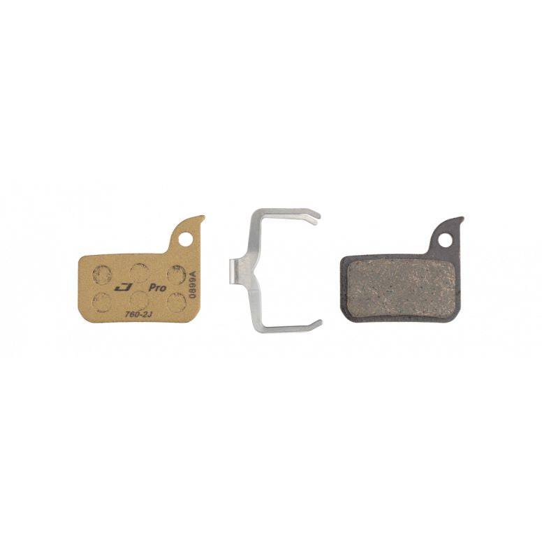 Jagwire Pro semi-metallic disc brake pads for SRAM Road eTap bike braking systems, showing the brake pad components.