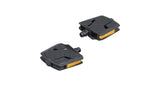 Trek Kids' large black platform bike pedals with 9/16-inch spindles, durable components for children's bicycles.